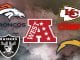 NFL, AFC West, Broncos, Chargers, Chiefs, Raiders